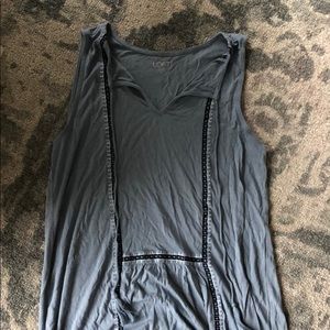 Loft tank top with tassels